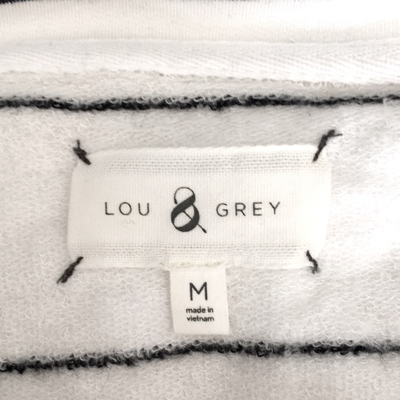 Lou & Grey Buttery Soft Mixed Stripe Cowl Neck Pullover, size Medium 🖤 - Picture 8 of 13